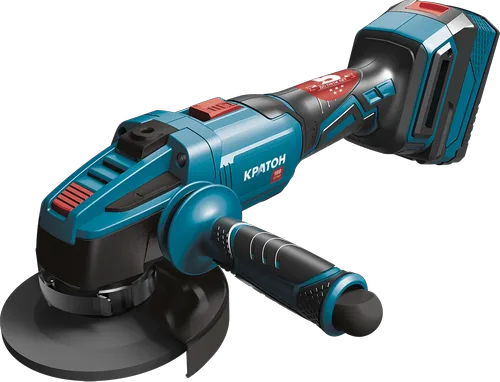 Машина шлифовальная угловая аккумуляторная бесщеточная КРАТОН AGB18DC-125-OFA SET (АКБ 4,0А•ч; ЗУ)