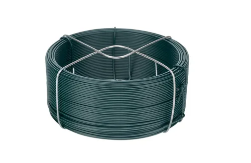 Проволока СИБРТЕХ с ПВХ покрытием, зеленая 1.2 мм, длина 50 м