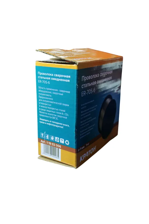 Проволока сварочная КРАТОН стальная омедненная 1.0 мм, 1 кг