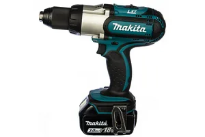 Дрель-шуруповерт аккум MAKITA DDF451RFE, 18В, 2х3 Ач, Li-ion, ЗУ, кейс, подсветка