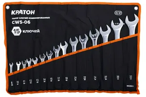 Набор ключей комбинированных Кратон CWS-06 15 пр.