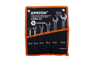Набор ключей комбинированных с трещоточным механизмом Кратон CRWS-01 6 пр.