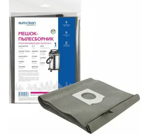 Мешок для пылесоса EURO Clean EUR-5303, многоразовый с текстильной застежкой,1шт