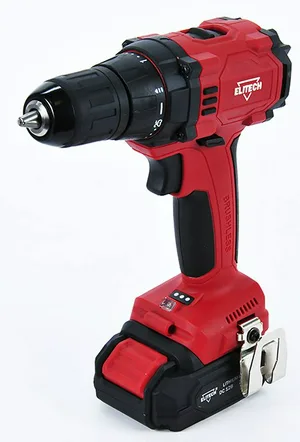 Дрель-шуруповерт аккум ELITECH ДА 12БЛ2, б/щет,12В,2х2.0Ач,Li-ion,БЗП-10мм,0-350/1350об/м,35Нм,1.1кг,чем,подсветка,инд.зар