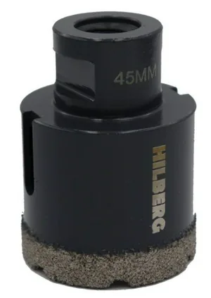Коронка алмазная Hilberg Super Hard,45 мм 6Т  М14,для УШМ (керамогранит, гранит)