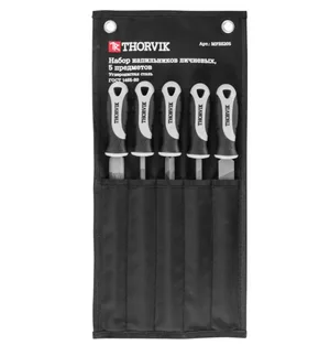 Набор напильников Thorvik личневых, 200 мм, 5 пр
