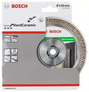 Диск алмазный BOSCH, 125Х22,2х1,4мм, высота 10мм, Bf HardCeramic, сухой рез,(керамика, кафель)