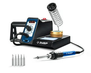 Станция паяльная цифровая Зубр ПС-60Ц, 9-в-1, 90 - 480°C, 60 Вт