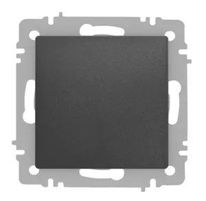 Выключатель ЭРА Intro Accent 6-101-07, 1 кл, механизм, графит