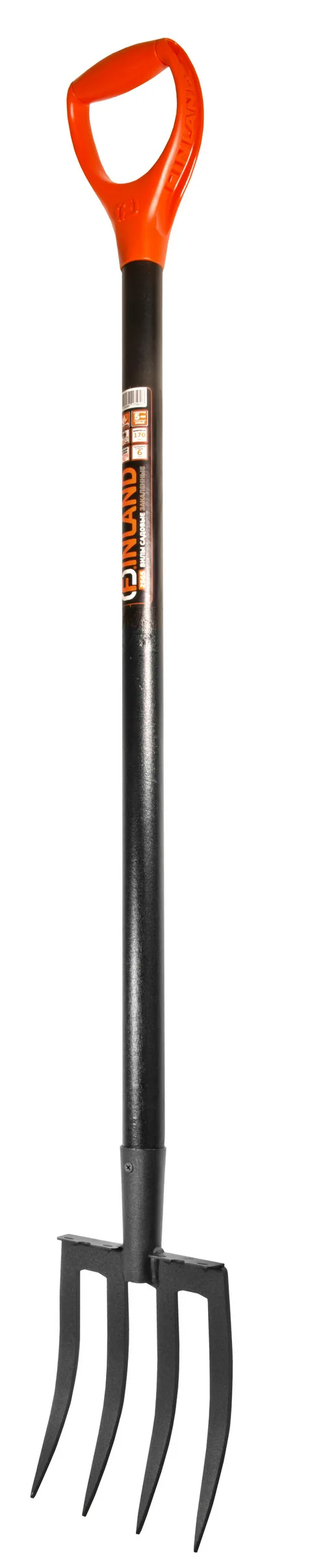 Вилы садовые FINLAND 4-х рогие, с черенком, ручкой