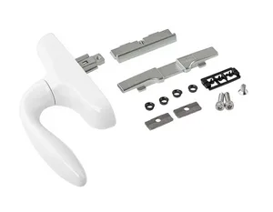 Ручка оконная 1001.00 с блокиратором, белая, RAL9016