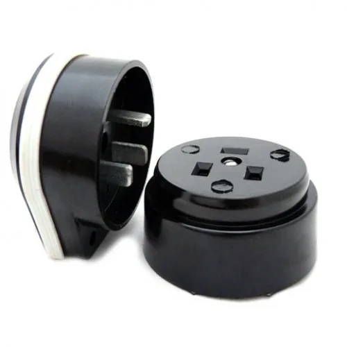 Разъем печной РШ/ВШ карболитовый 32А 250В черный 9114 IN HOME