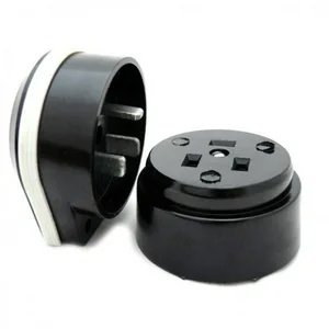 Разъем печной РШ/ВШ карболитовый 32А 250В черный 9114 IN HOME