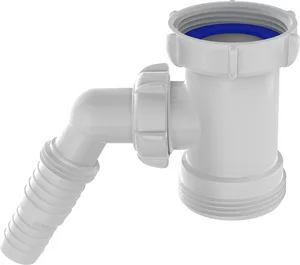 Муфта Aquant 1 1/2"х1 1/2 с отводом для стиральной машины