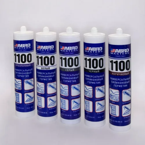 Герметик универсальный силиконовый 1100 ABRO MASTERS (прозрачный) 280 мл