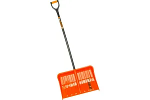 Лопата снеговая ЦИ Finland Orange 1731, пласт., дер. черенок, 550х385мм.