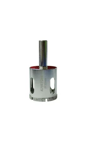 Коронка алмазная по керамограниту (в сборе) Кратон Ø32х35 мм