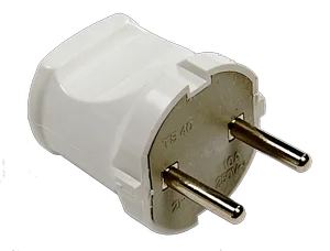 Вилка прямая 10А белая 4142 IN HOME