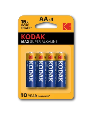 Батарейка Kodak LR6-4BL MAX SUPER Alkaline, 4 шт.