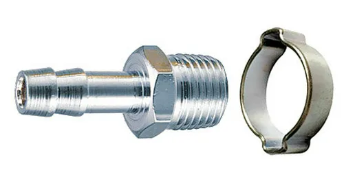 Переходник FUBAG 1/4"M на елочку 8мм с обжимным кольцом 8x13мм