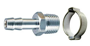 Переходник FUBAG 1/4"M на елочку 8мм с обжимным кольцом 8x13мм