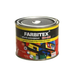 Эмаль ПФ-115 Farbitex, алкидная, синяя , 0,4кг