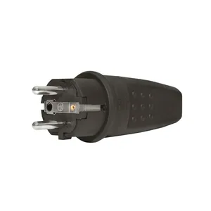 Вилка Универсал прямая с/з каучук 16А 250В IP44