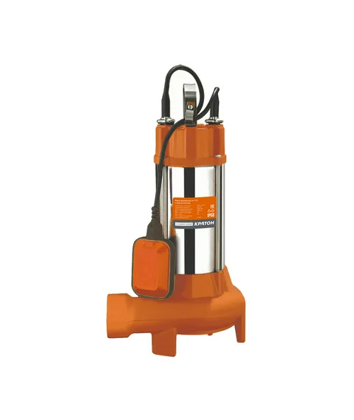 Насос фекальный КРАТОН NF1200, с ножом, д/грязной воды, чугун.