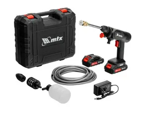 Мойка высокого давления MTX  А-21-02,  40 бар, 240 л/ч, аккумуляторная. ЗУ 2*АКБ  Li-Ion 21 В, 2 А·ч