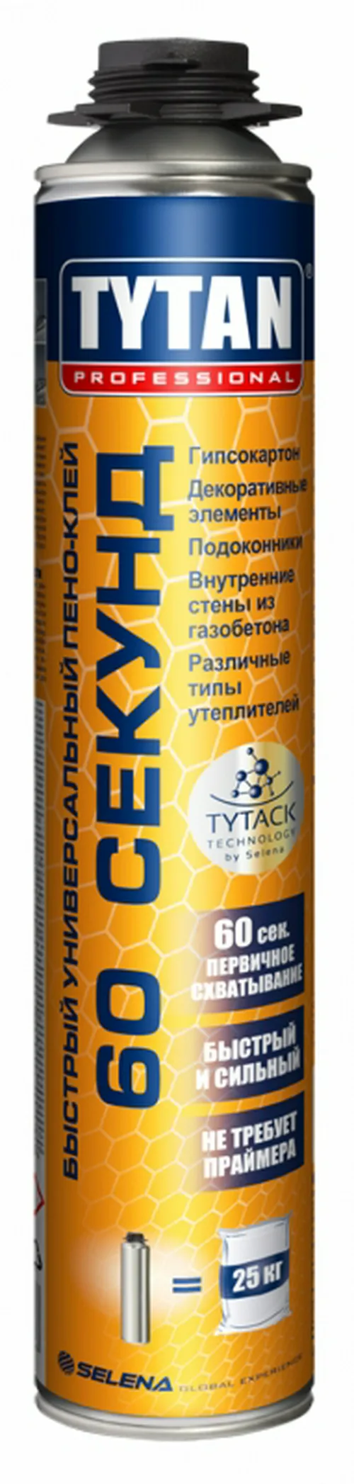 Клей-пена TYTAN GUN 60 секунд, 750мл