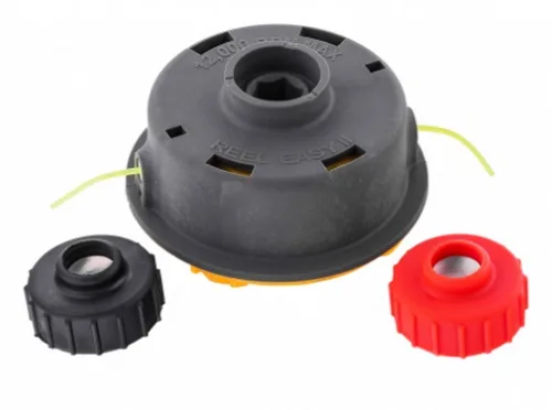 Головка косильная DENZEL полуавтоматическая, шестигранник HEX х 15/6, быстрая заправка