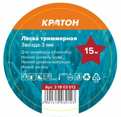 Леска триммерная Кратон Звезда-3,0мм