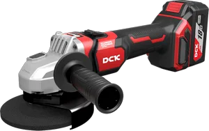 Машина шлифовальная аккумуляторная угловая бесщеточная DCK KDSM04-125, 125мм, 18В, 2*5 А/ч, 9000 об/мин