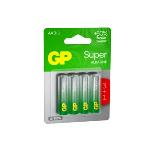 Батарейка GP Super G-TECH 15A-CR4 AA, 4 шт (3+1)
