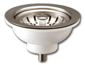 Выпуск "Элит" с нерж чашкой Ф112 мм, кругл переливом (1 1/2")