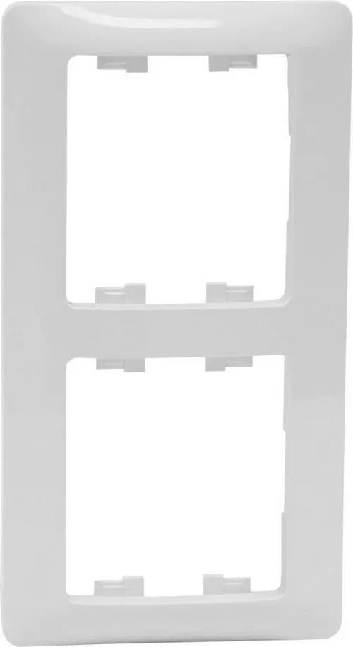 Рамка GLOSSA 2-постовая, БЕЛЫЙ