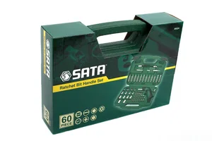 Набор бит + отвертка Sata 1/4" 60 предметов, S09324