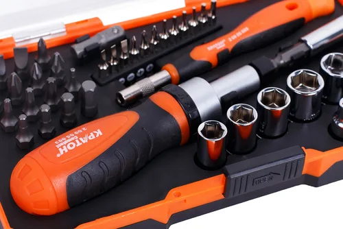 Набор отверток-держателей с битами и торцевыми головками Кратон Complect SSK-03, 41 пр. в кейсе