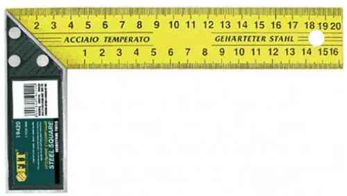 Угольник FIT Профи, столярный, желт, 400мм