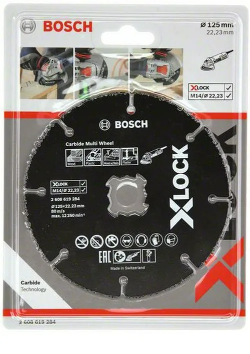 Диск отрезной по дереву BOSCH X-LOCK, 125мм