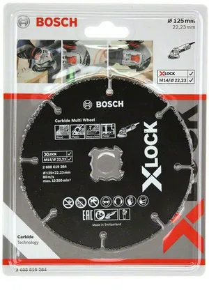 Диск отрезной по дереву BOSCH X-LOCK, 125мм