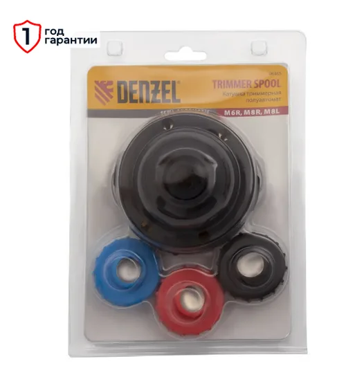 Головка косильная DENZEL полуавтоматическая, шестигранник HEX х 15/6