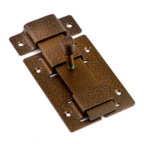 Задвижка  усил, прямоуг ригель, бронза