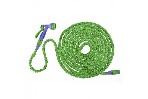 Шланг PALISAD растягивающийся, 7-режимный пистолет, соединитель, адаптер 1/2". 3/4", 15м