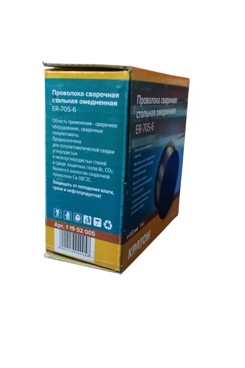 Проволока сварочная КРАТОН стальная омедненная 0.8 мм, 1 кг