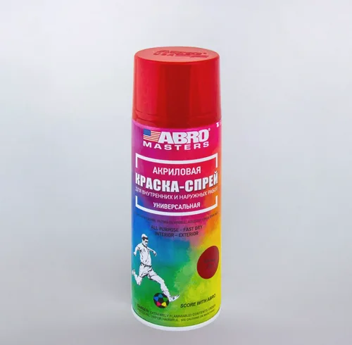 Эмаль аэрозольная акриловая ABRO MASTERS 75 красная 520мл