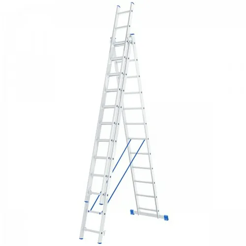 Лестница трехсекционная алюминиевая СИБРТЕХ 3х12 ст.