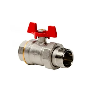 Кран шаровой Американка RTP (ВР-НР) 1/2", ручка бабочка, PN40
