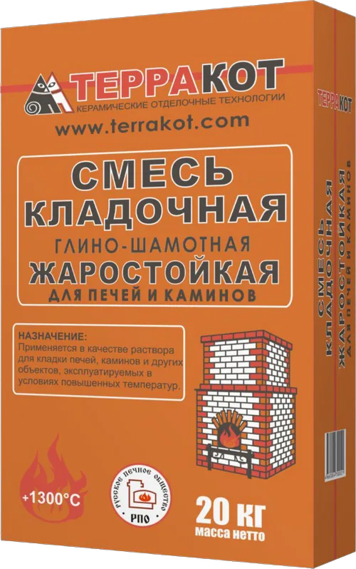 Смесь кладочная Терракот глино-шамотная 5кг