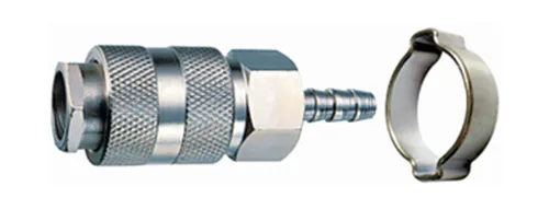 Переходник КРАТОН муфта рапид-елочка 8мм, обжимное кольцо 8x13мм